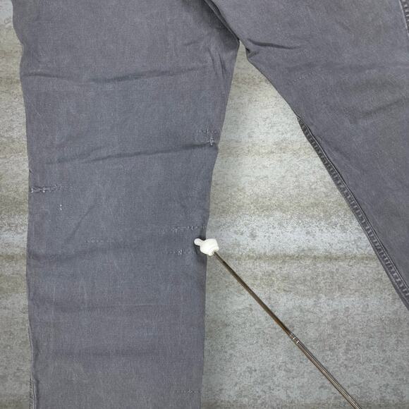 Vintage 90s Carhartt Carpenter Pants 36x28 Relaxed Fit Grey Canvas Dungarees - Picture 7 of 11